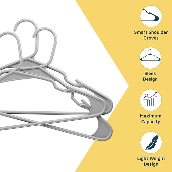 Lifemaster Plastic Clothes Hangers – Heavy Duty Hanger Set, - Image 4
