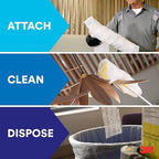 3M Easy Trap Sweep and Dust Sheets, 2 Rolls of 250 5" x 6" Sheets, Disposable - Image 8