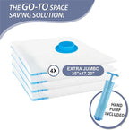 Cozy Essential 4 Pack XXL Jumbo Vacuum Storage Bags, Extra Sealed Bags - Image 4