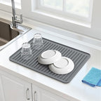 Songrey 16" x 12" Silicone Dish Drying Mat, Kitchen Counter Drying Pad - Image 3