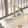 Light Gray-Oval 15.7"Diatomite Kitchen Faucet Mat Stone Sink Tray-Quick Drying by Unknown