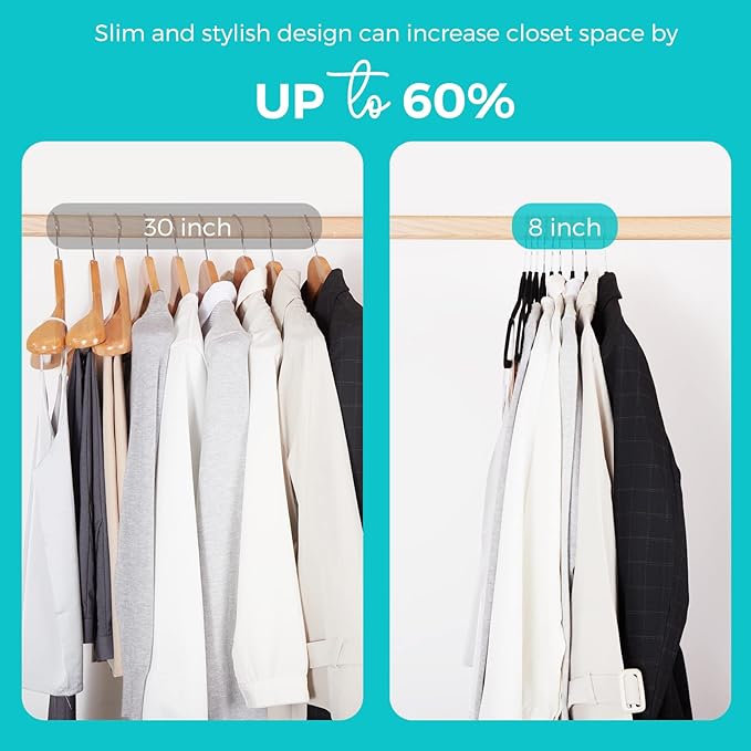 House Day Premium Velvet Hangers, Non-Slip Flocked Felt, Sturdy Coat & Suit - Image 4