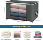 Large Storage Bags, 2 Pack Clothes Storage Bins Foldable Closet Organizers - Image 2