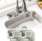 Sink Faucet Absorbing Mat, 2 Pack Drying Mat Around Faucet Sink Splash Guard by BathtubMat