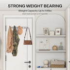 Silver Coat Hooks, Bags & Towels, Heavy-Duty Metal Rail - Image 6