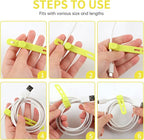 Oligei 25 Pcs Silicone Cable Ties, Cable Ties Reusable, High Elasticity Cord - Image 5