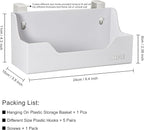 Bedside Caddy Hanging Storage Basket Little Size Plastic Beside Shelf Hang-on - Image 2