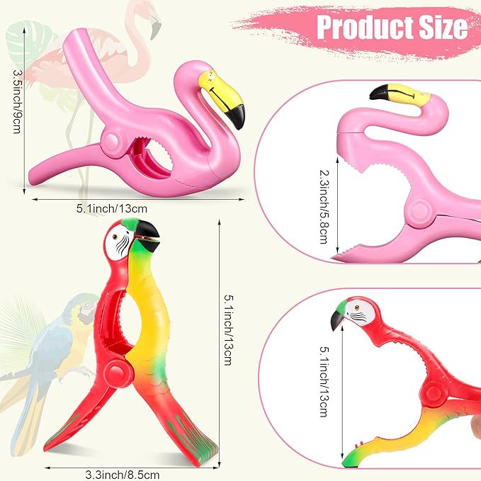 4 Pieces Beach Towel Clip Jumbo Size Chair Clips Towel Holder Clothes Pegs - Image 2