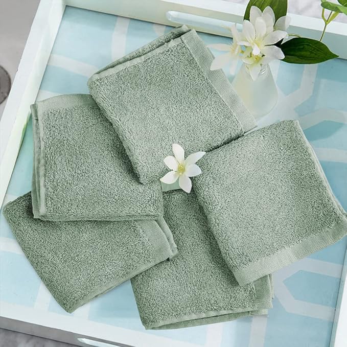 Yoofoss Luxury Washcloths Towel Set 10 Pack Baby Wash Cloth - Image 6