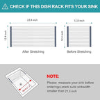 BBXTYLY Extra Large Expandable Roll Up Dish Drying Rack, Over The Sink Drying - Image 2