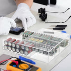 BTSKY 2 Pack Clear Acrylic Battery Storage Organizer - Image 6
