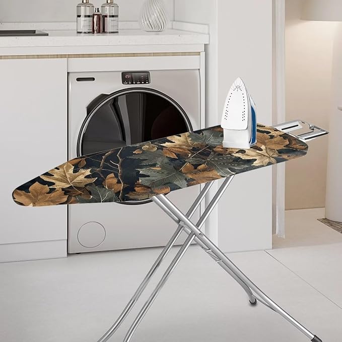 Leaves Ironing Board Cover, Full Scorch Resistant Padding, Elastic Edges - Image 2