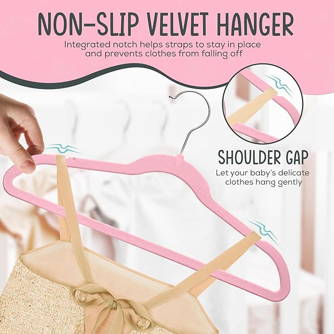 25 Premium Kids Velvet Hangers - Image 6
