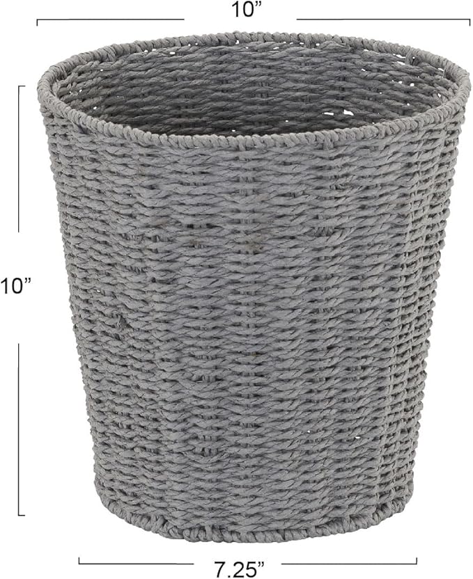 Household Essentials Woven Waste Basket - Image 2