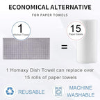 Homaxy 100% Cotton Terry Kitchen Towels, Checkered Designed, Soft and Super - Image 7
