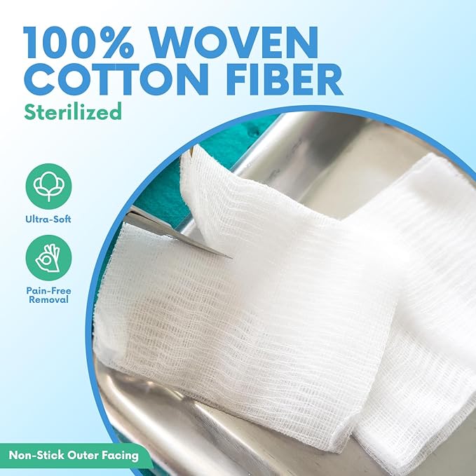 4x4 Large Sterile Gauze Pads - Image 2