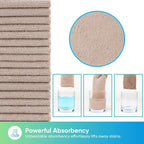 HOMEXCEL Microfiber Cleaning Cloths Brown, 100 Pack Microfiber Towels - Image 3