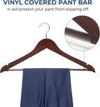 JS HANGER Wooden Coat Hangers, 20 Pack High Grade 17.5 Inch Wood Suit Hangers - Image 4