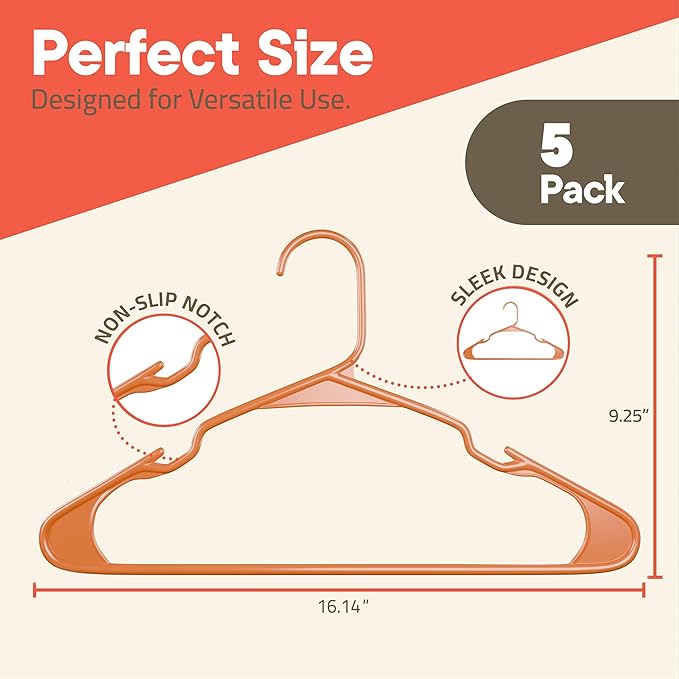 Plastic Clothes Hangers – Heavy Duty Hanger Set, - Image 2