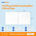 200 Packs Sterile Gauze Pads 4x4 Inch 12-Ply, 100% Cotton Large Gauze Sponges - Image 3