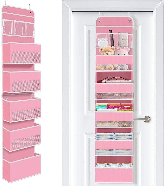SpaceWhisper Over the Door Organizer, 6 Large Pocket Hanging Storage Organizer by Unknown