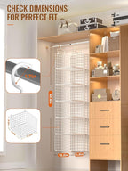 6 Tier Closet Hanging Organizer, Metal Closet Organizers and Storage - Image 2