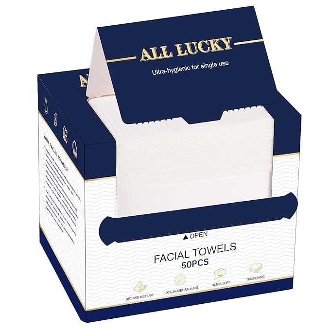 Face Towels, XL Facial Dry Towels 10x12 Inch, Biodegradable Disposable Face by Unknown