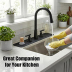 2PCS Faucet Mat for Bathroom Sink 3 Holes: 23.5’’Lx4.5’’W Splash Guard Fits 8 - Image 4