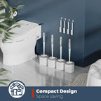Toilet Brush, 4 Pack Toilet Brush and Holder Set Bathroom Accessories, Toilet - Image 7