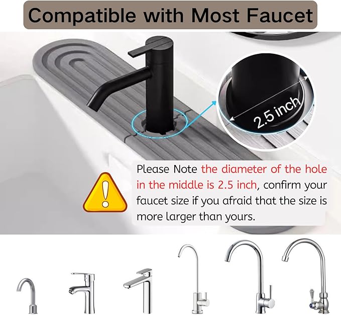 Diatomite Faucet Mat for Kitchen Sink - Image 6