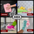 AIDEA Microfiber Cleaning Cloth Pink 20PK, Microfiber Towels - Image 5