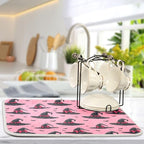 Witch Bow Hot Pink Dish Drying Mat - Image 5