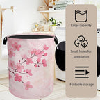 Pink Cherry Blossoms Laundry Basket - Image 7