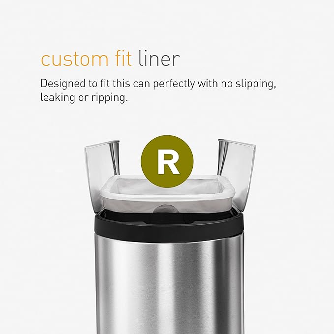 simplehuman Code R 100 Count, Dispenser Pack Custom Fit Liners, Drawstring - Image 4