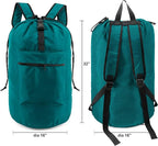 BeeGreen Laundry-Bag-Portable-Backpack, Mars Green Nylon Drawstring -Laundry - Image 2