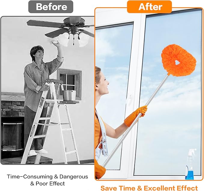 Ceiling Fan Cleaner Duster Reusable Microfiber Ceiling Fan Blade Cleaner - Image 5