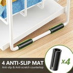 Cisily White 2-Tier Kitchen Sink Caddy Organzier Rack - Image 5