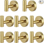 8 Pcs Bathroom Robe Towel Hooks Coat Wall Hook Stainless Steel Heavy Duty Door by Homagic