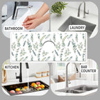 Absorbent Splash Guard Mat for Kitchen Sink, 15×5.5 Inch Cute Fast Drying Drip - Image 4
