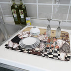 Fat Chef Dish Drying Mat For Kitchen Counter 18x24 Inch Microfiber Absorbent - Image 6