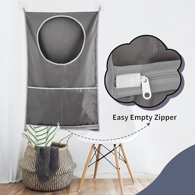 Hanging Laundry Hamper, Over The Door Laundry Hamper, Hanging Laundry Bag - Image 2