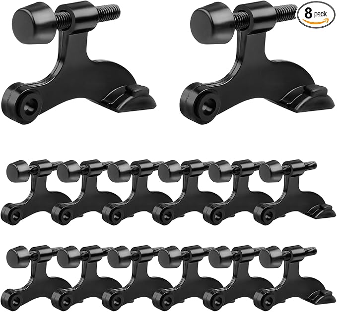 OBTANIM 12 Pack Hinge Pin Door Stopper Heavy Duty Metal Adjustable Door Stops by OBTANIM
