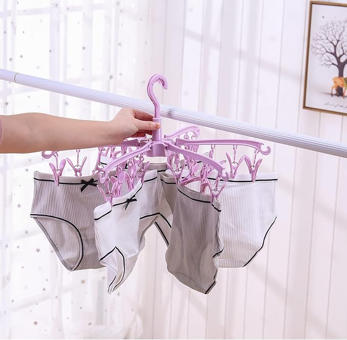 Foldable Drying Rack with 24 Clips - Image 4