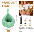 uxcell Hanging Fruit Baskets for Kitchen, Hand-Woven Wall Hanging Storage Jute - Image 2