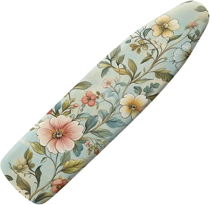 Vintage Flowers Iron Board Cover Anti-Burning Heat Insulation Ironing Board by Tomeusey