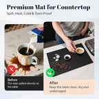 6 Pack Rubber Bar Mats for Countertop 18x12 Inch Black Silicone Coffee Bar Mats - Image 4