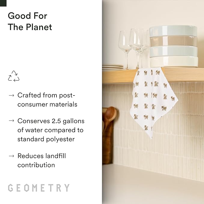 GEOMETRY Dishcloth – Evergreen Collection – Quick-Dry, Ultra-Absorbent - Image 3