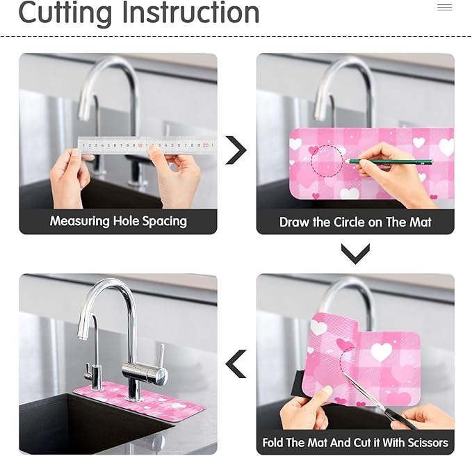 Kitchen Sink Splash Guard 2 PCS 30 Inch Sink Faucet Mat Splash Guard - Image 4