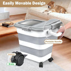 Rice Storage Container, Collapsible Airtight 10-40 Lb Rice Storage Container - Image 3