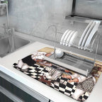 Fat Chef Dish Drying Mat For Kitchen Counter 18x24 Inch Microfiber Absorbent - Image 5